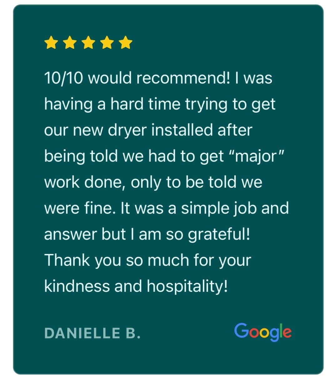 Project Discover Stress-Free Dryer Installations image