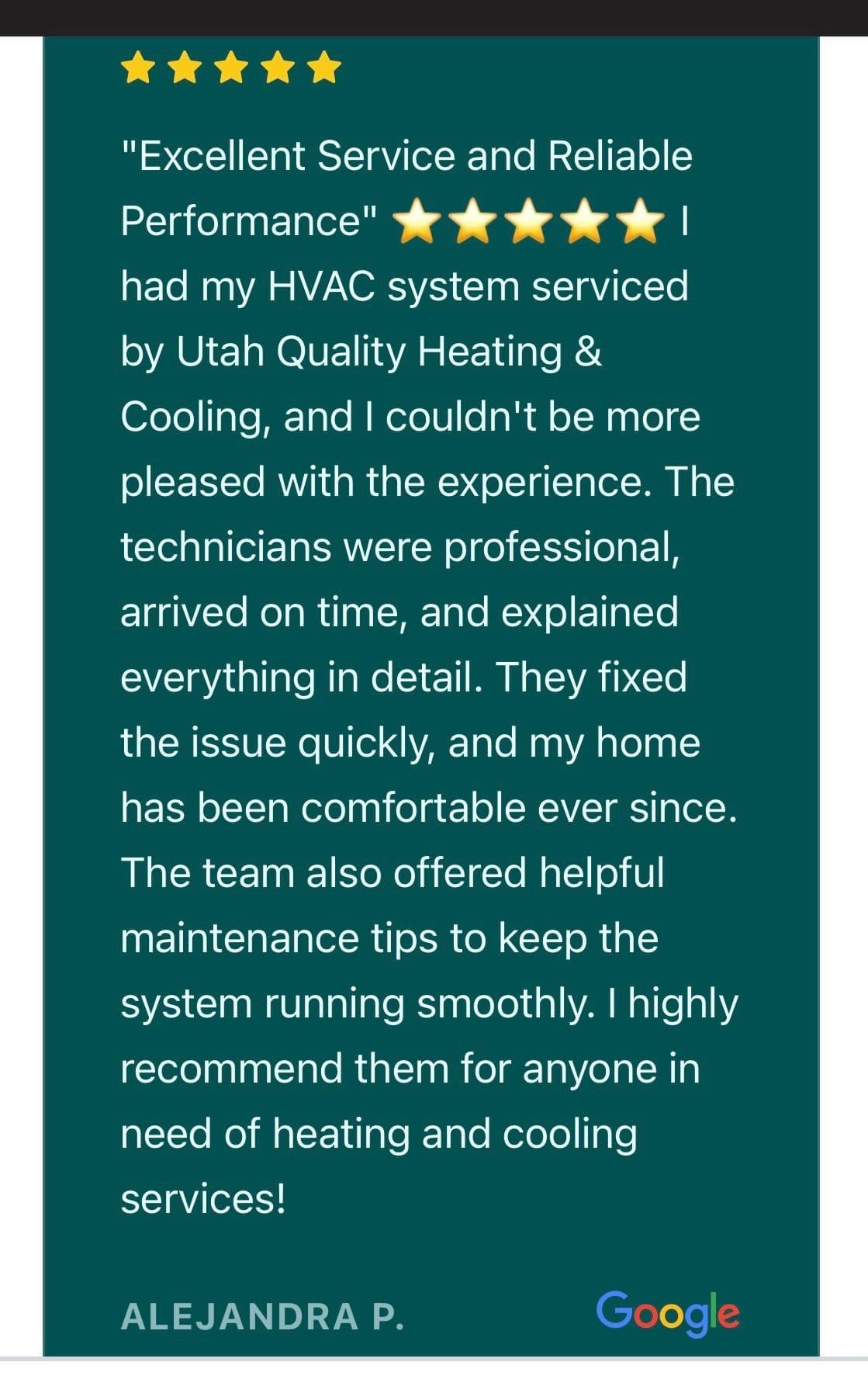 Celebrating Customer Satisfaction with Utah Quality Heating & Cooling image