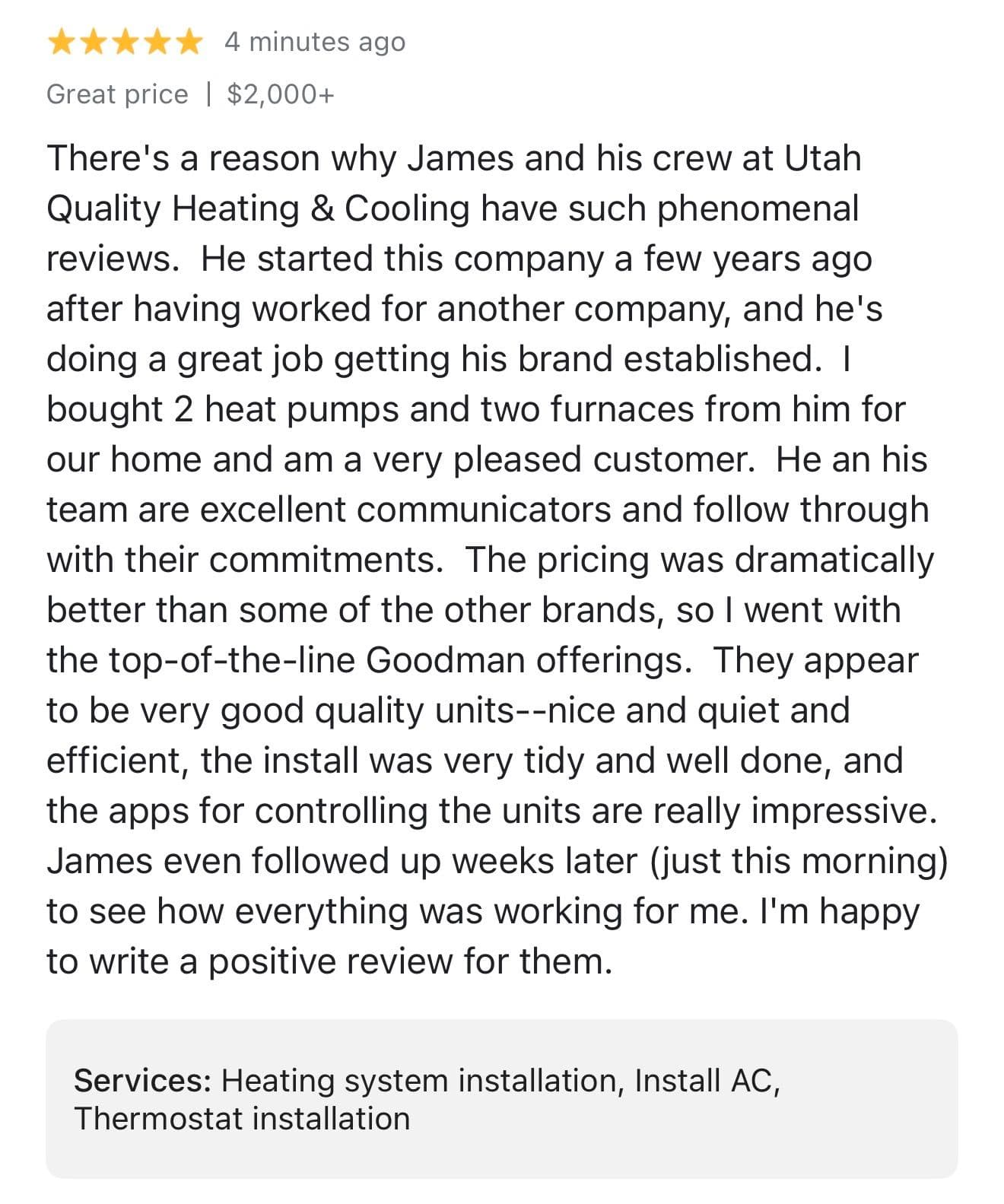 5-Star Heat Pump and Furnace Install in Alpine, UT image